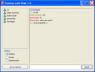 Fomine LAN Chat screenshot